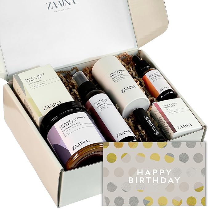 Birthday Gifts for Women, Luxury Spa Gift Basket for Her, Birthday Spa Gift Basket for Mom Wife Best Friend Sister, Girlfriend, Made in USA by ZAAINA