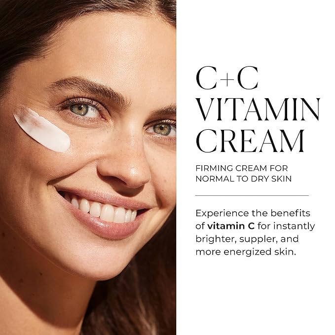 Natura Bisse C+C Vitamin Cream - Firming Vitamin C Face Moisturizer with Collagen Amino Acids - Hydrates & Nourishes - For Normal to Dry Skin - Soft Citrus Scent - 2.5 oz