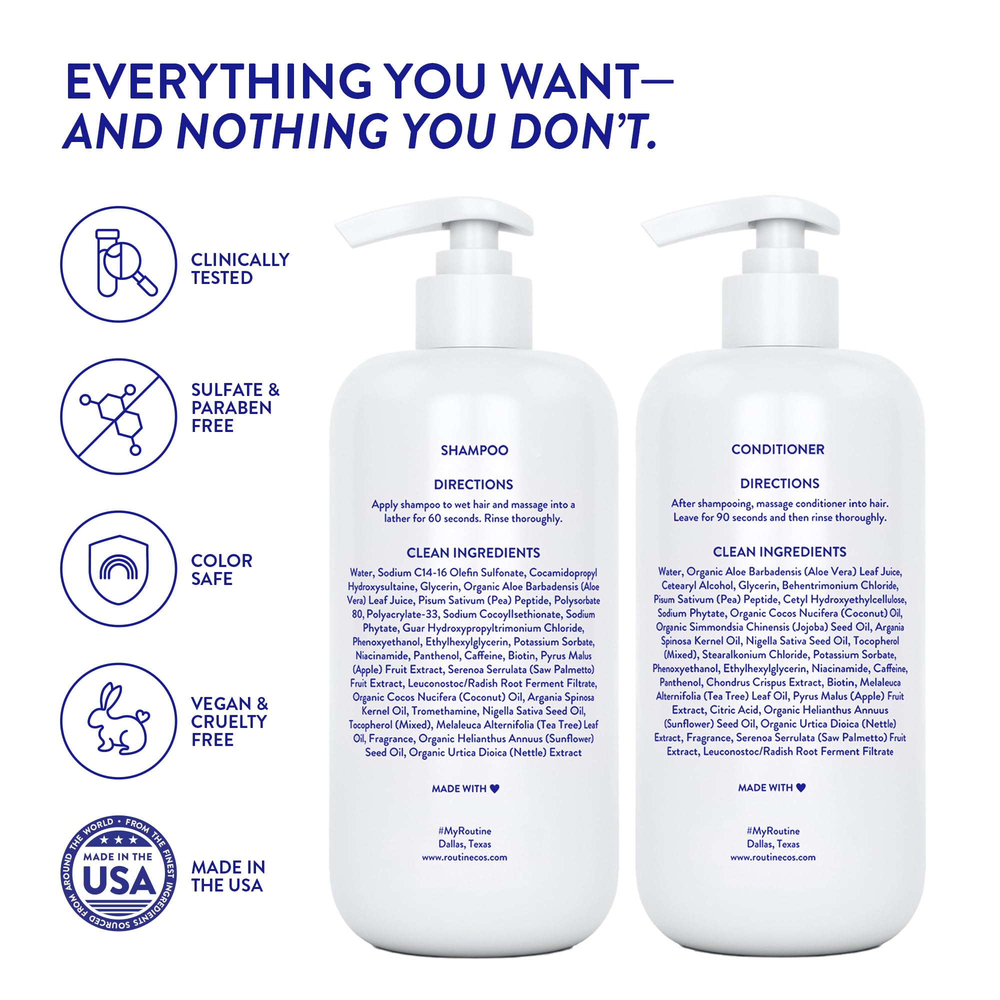 Routine Wellness Anti-Thinning Shampoo & Conditioner - Rose Hips
