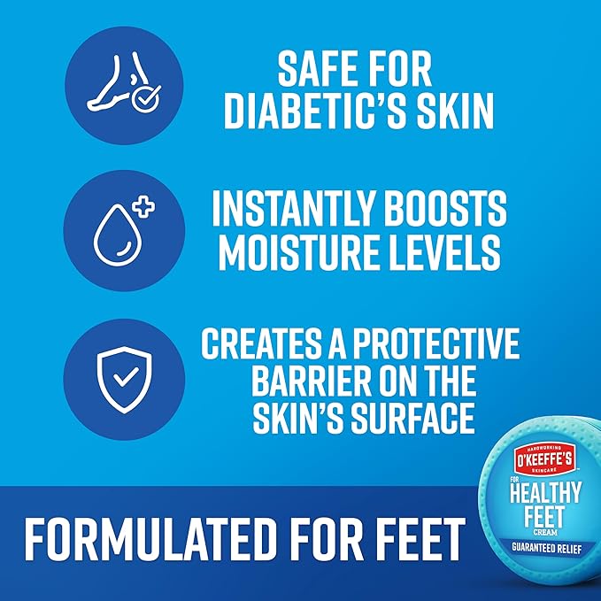 O'Keeffe's Healthy Feet Foot Cream, 3.2 oz Jar, 1-Pack For Extreme Dryness