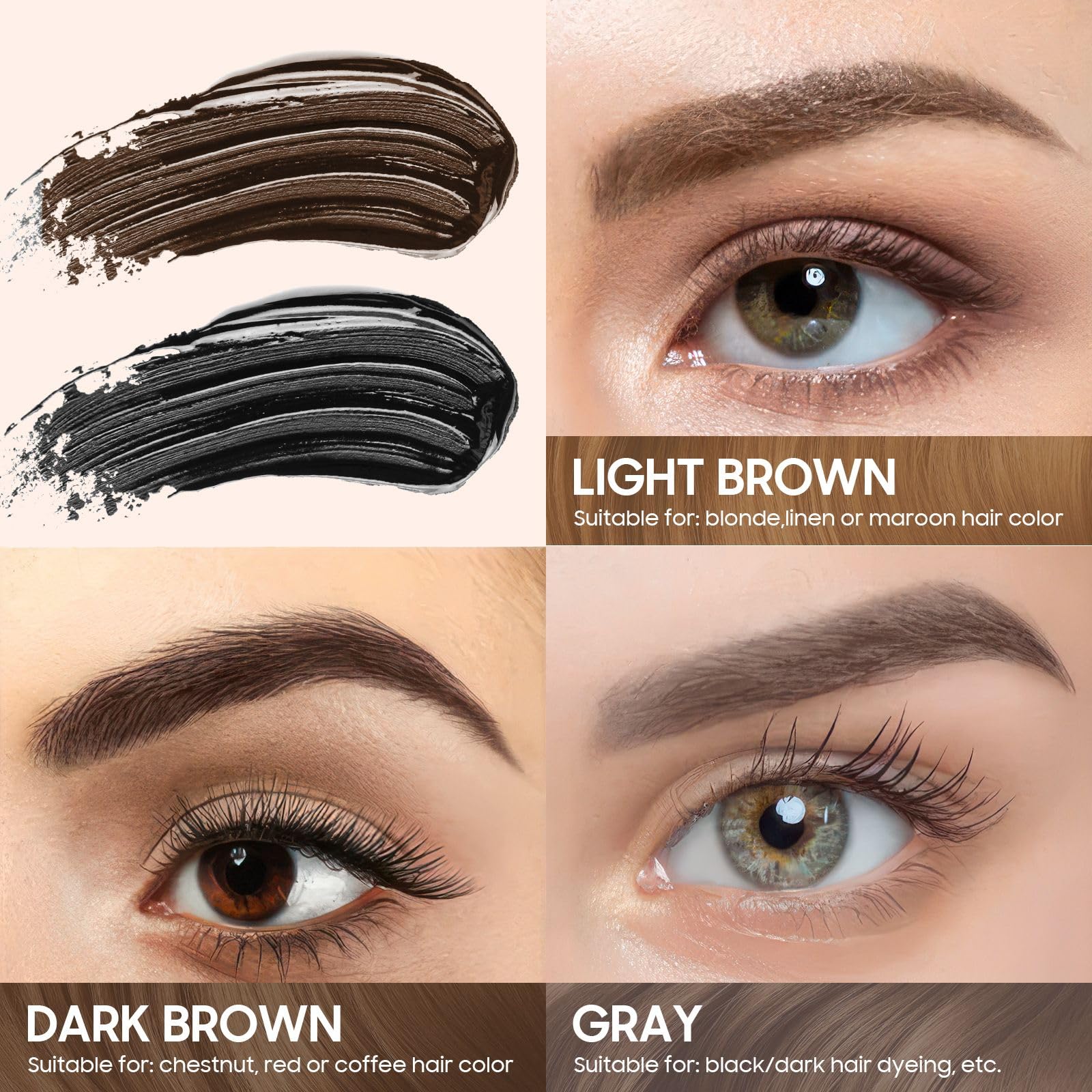 Peel Off Eyebrow Tint Brow Gel Eyebrow Tattoos Waterproof Light Brown