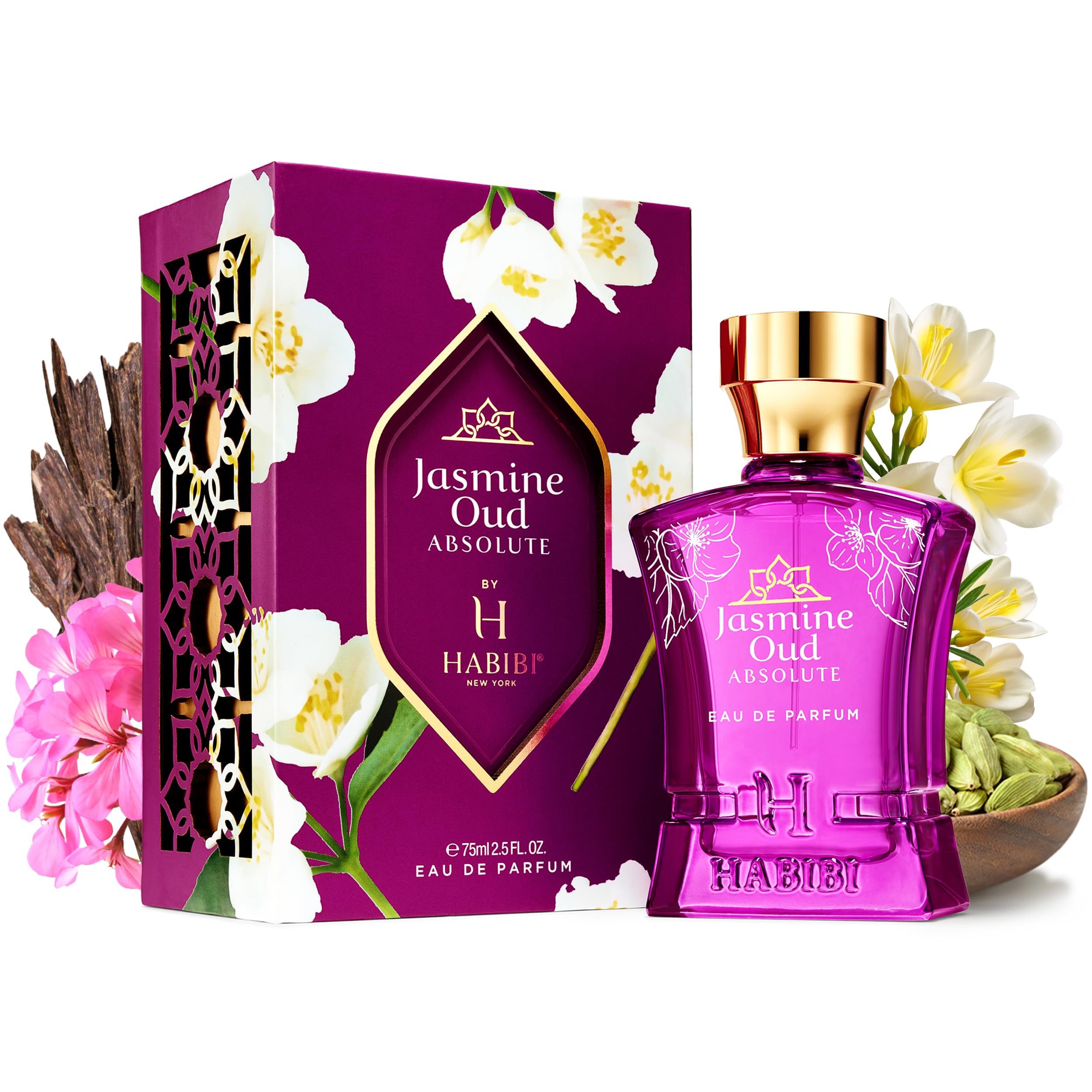 H HABIBI Jasmine Oud Absolute Eau de Parfum for Women 75 ml