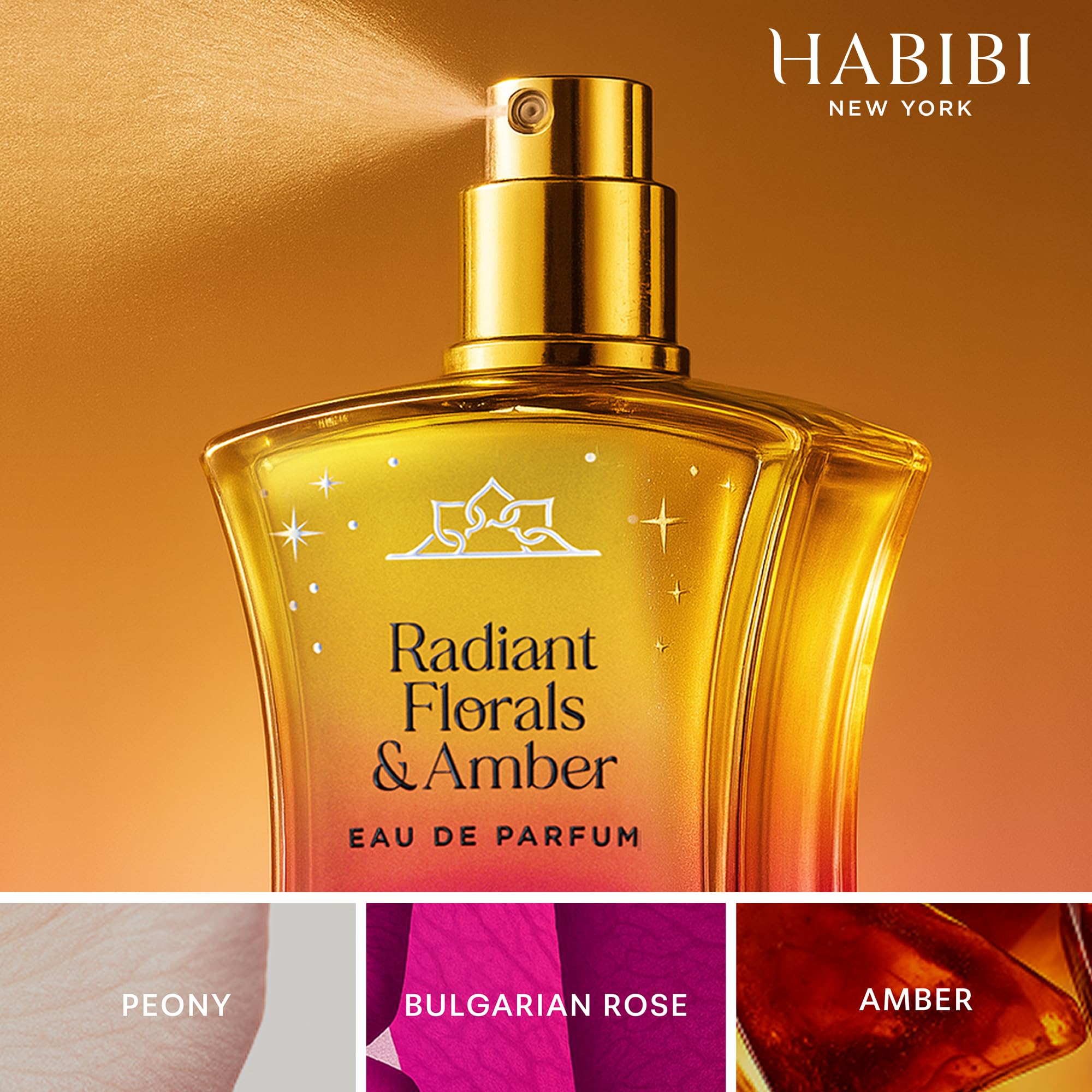 H HABIBI Radiant Florals & Amber Musk Perfume for Women Eau de Parfum 75 ml