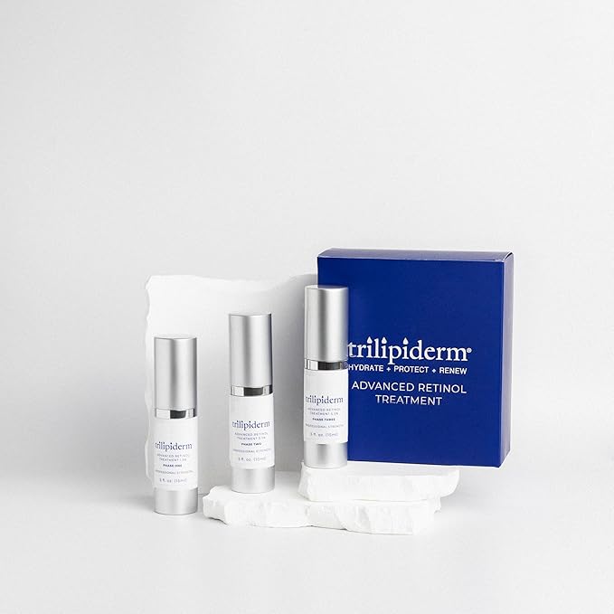 Trilipiderm Advanced Retinol Serum for Face, 3-Phase Anti Aging, 0.5 oz