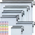 12PCS Mesh Zipper Pouch Bags: Black Clear Zipper Pouches for Classroom