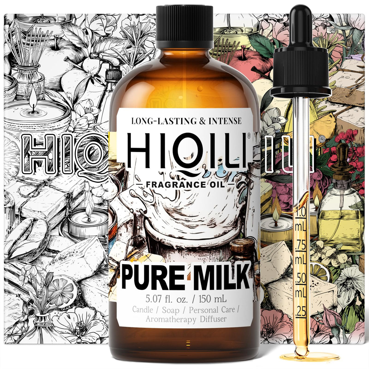 HIQILI Grape Fragrance Oil for Diffusers, Perfume & Room Spray - 5.07 Fl Oz