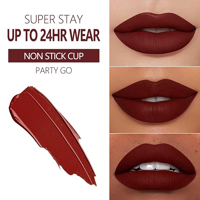 MAKI YIKA 3Pc Red Lipstick Set for Women Color Stay Nude Red Pink Lipstick