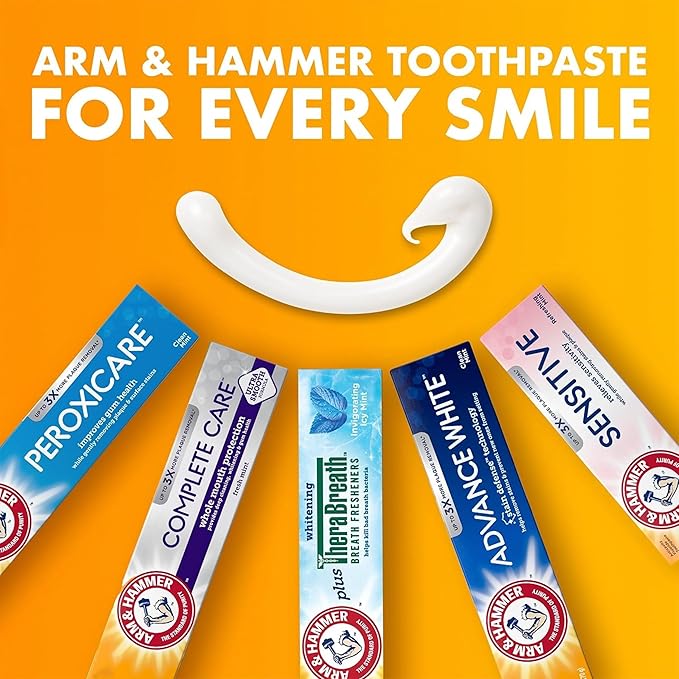 ARM & HAMMER Essentials Fluoride-Free Toothpaste, Whitening + Activated Charcoal Toothpaste, 4 Pack of 4.3oz Tubes, Clean Mint, 100% Natural Baking Soda