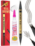 Vevivia Dual-Tip Microblading Eyebrow Pencil & Clear Brow Gel, Dark Brown