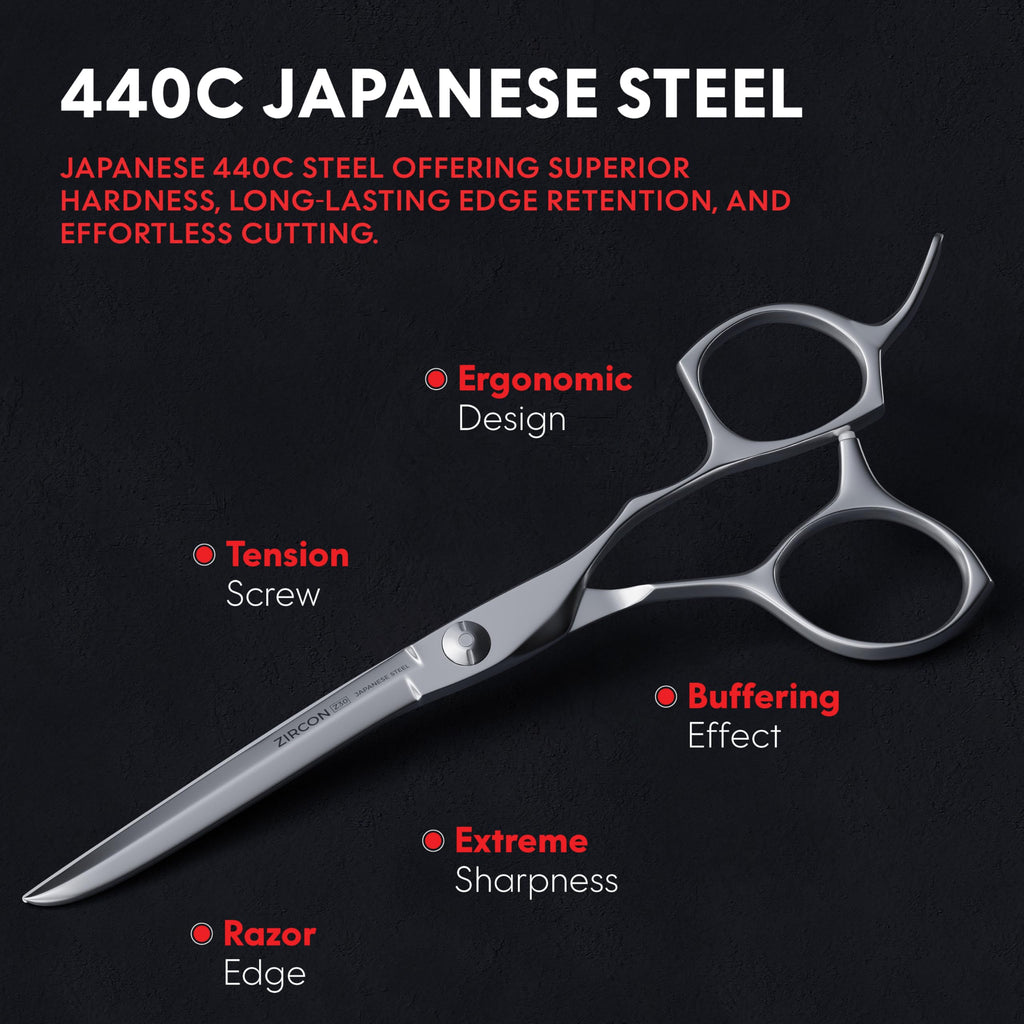 Suvorna Professional Hair Cutting Scissors - 6.5" Barber Shears for Hair Cutting - Japanese Stainless Steel Haircut Scissors for Barbers and Hairdressers - Razor Edge Hair Shears for Women and Men