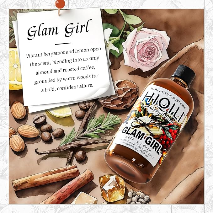 HIQILI Glam Girl Fragrance Oil for Diffusers,Candle & Soap Making