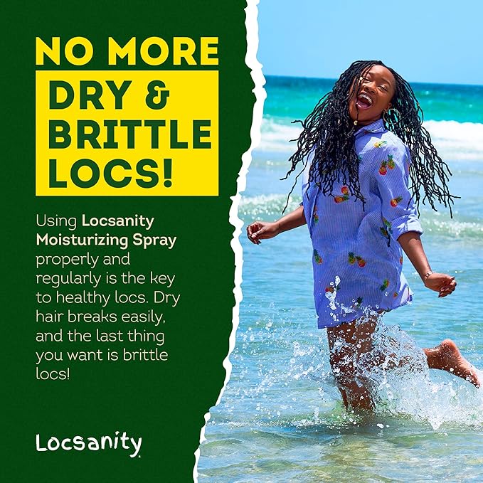 Loc Spray - Locsanity Daily Moisturizing Rosewater & Peppermint Spray for Locs, Dreadlocks - Lightweight Frizz Control Hair & Scalp Moisturizer - Natural Loc Care (32 fl oz)