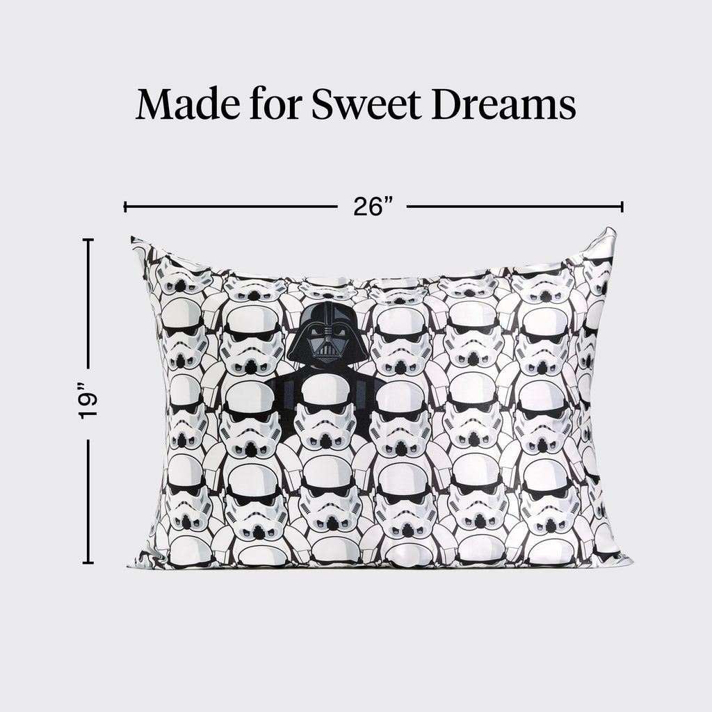 Kitsch x Star Wars Darth Vader Stormtroopers Satin Pillowcase, Size 19x26