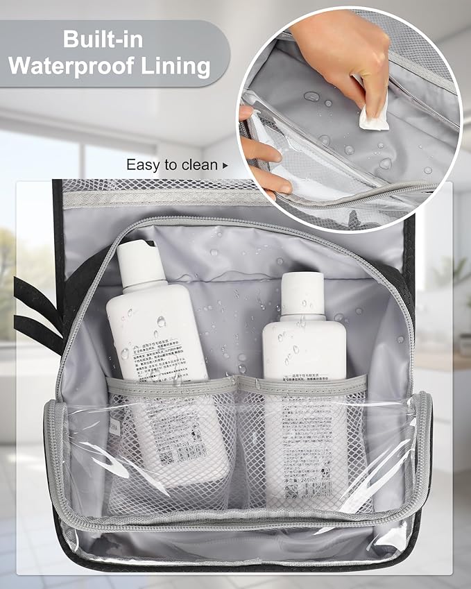 Small Hanging Toiletry Bag for Men and Women, Portable Hanging Organizer