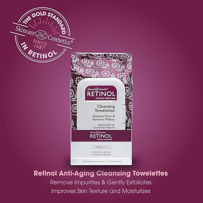 LIVAURA Retinol Makeup Remover Wipes for Women - Facial Cleansing Wipes