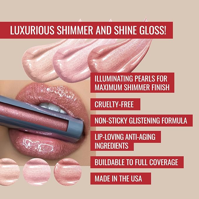 Runway Rogue Hydrating Shimmer Lip Gloss Trio, 3 High-Pigment Shades