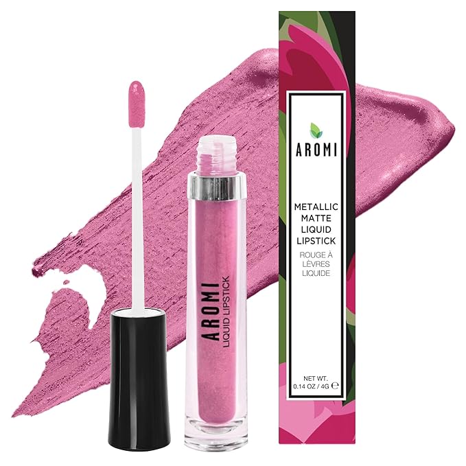 Aromi Fairy Tale Metallic Matte Liquid Lipstick, Dusty Mauve