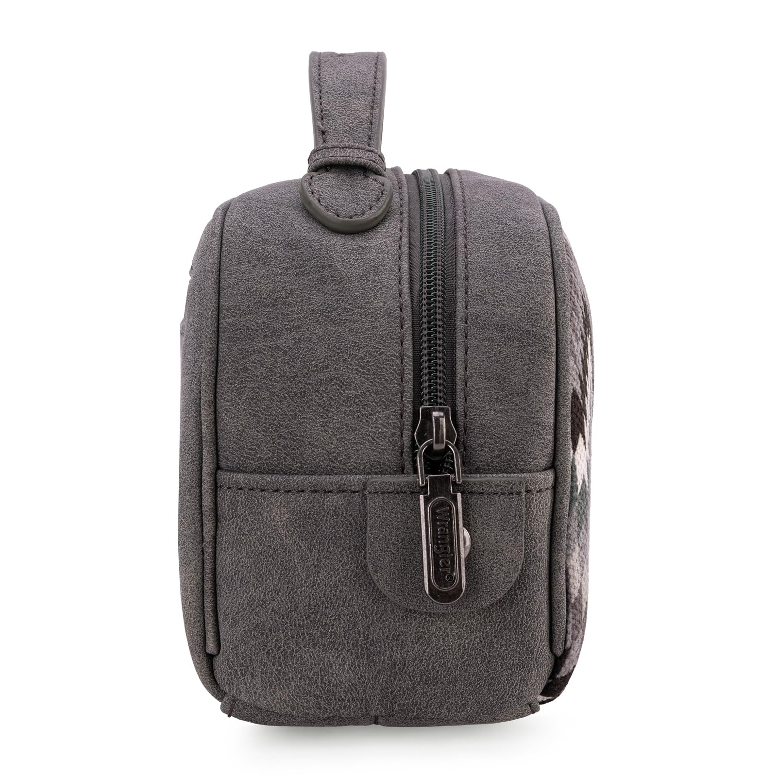 Montana West Wrangler Makeup Bag for Women Small Cosmetic Toiletry Bags Western Make Up Pouch Durable Cute Travel Purse, Grey