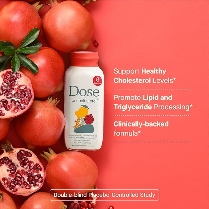DOSE for Cholesterol Supplements, 16oz Bottle, 6 Pack