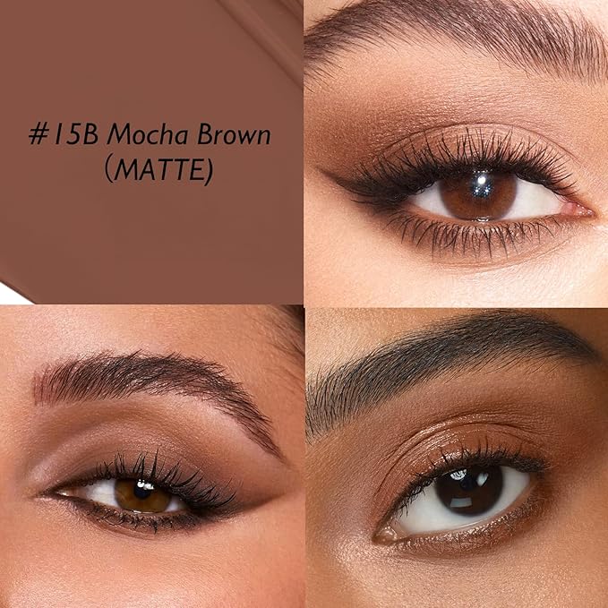 Wugbc Cream Matte Eyeshadow Stick, Mocha Brown Eye Shadow Waterproof Eyeliner Brightener Pencil Crayon Long-Lasting Eye Highlighter Makeup for Women Easy to Use High Pigmented