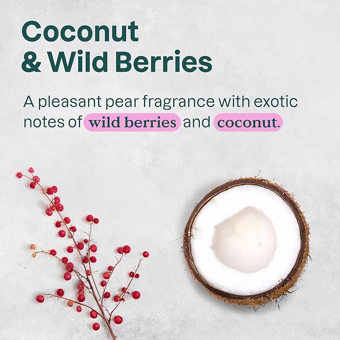ATTITUDE Body Lotion, EWG Verified, Vegan & Cruelty-Free, Hydrating Moisturizer for Dry Skin, Non-Greasy, Skin Care, Coconut & Wild Berries, 8 Fl Oz