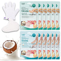 Epielle Intensive Repairing Foot Mask 6 Pairs, Soften with Coconut Oil & Milk Extract, Deep Moisturizing Socks for Dry, Cracked Feet, Self Care Gifts for Women, Spa Kit