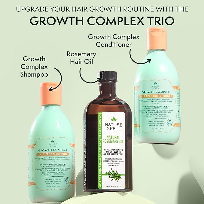 Nature Spell Rosemary Oil for Hair Growth, Pre-Diluted, 5.07 Fl Oz