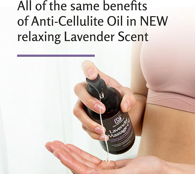 Lavender Sensual Massage Oil with Collagen and Stem Cells, 8 fl oz by M3