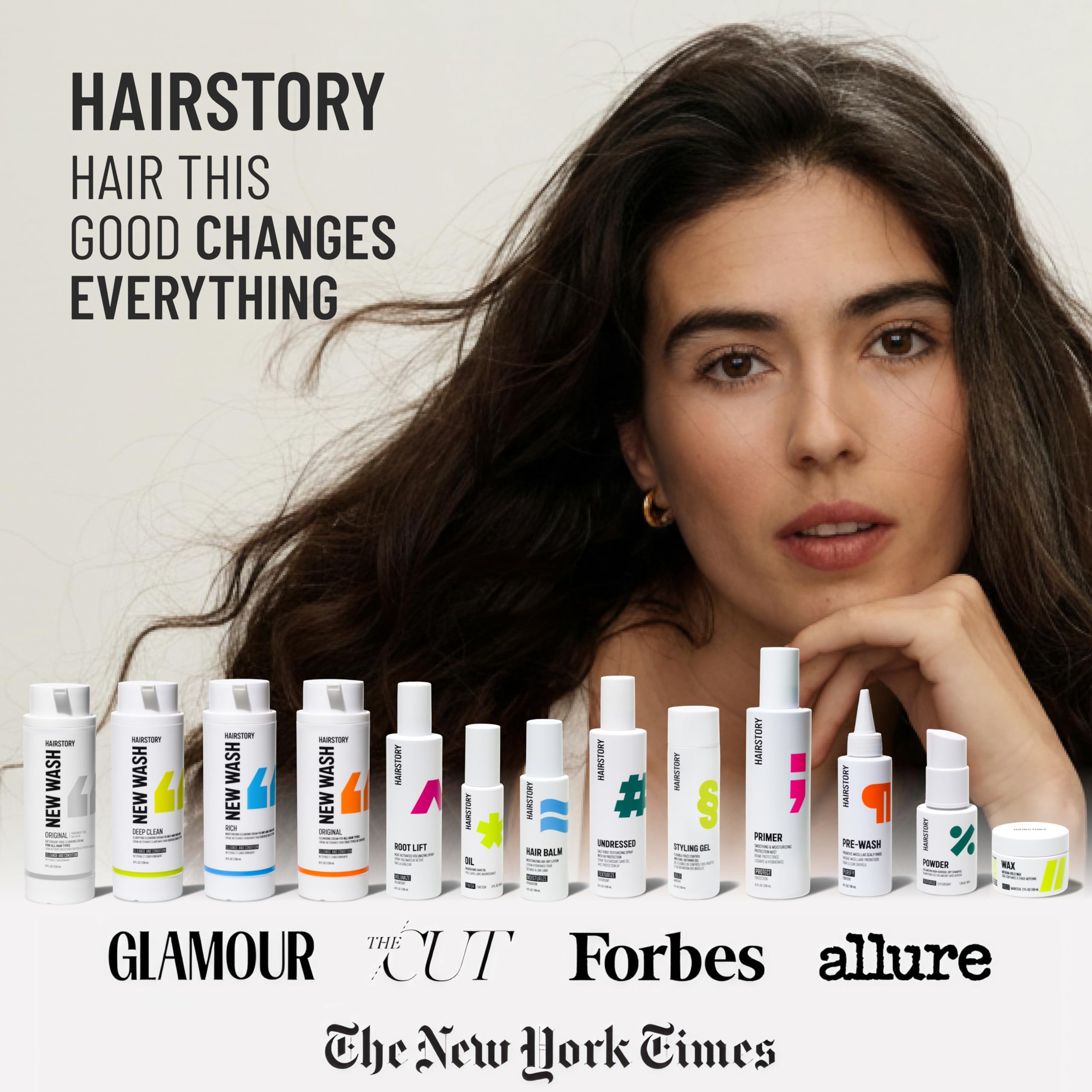 Hairstory New Wash Deep Clean – Detergent Free Shampoo for Oily Fine Hair, Sulfate Free Volumizing Cleansing Cream, Shampoo and Conditioner Alternative, 8 Fl Oz Refillable Bottle