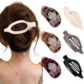 Lourny 6PCS Flat Claw Clips for Women French Flat Hair Clips for Thin Hair
