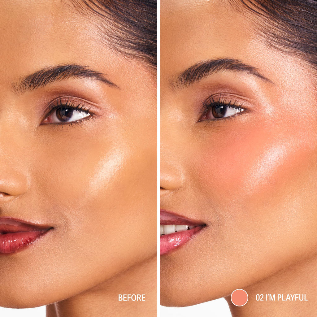 Sacheu Cheek STAY-N Liquid Blush, Dewy Finish, I'm Playful