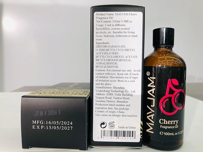 MAYJAM Cherry Fragrance Oil for Diffusers for Home, 3.38FL.OZ