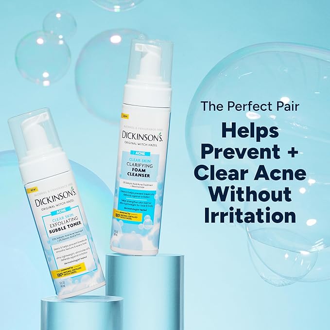 Dickinson's Witch Hazel Exfoliating Bubble Toner | Salicylic Acid | 5 Fl Oz
