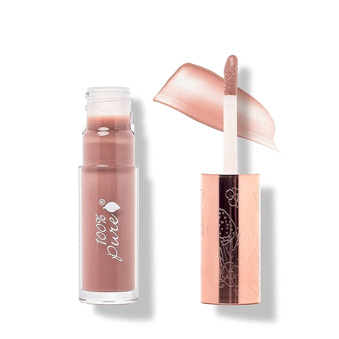 100% PURE Lip Gloss, Pink Caramel, 0.17 fl oz
