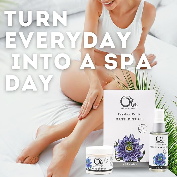 Ola Tropical Apothecary Passion Fruit Gift Set, Butter, Mist & Bath Ritual