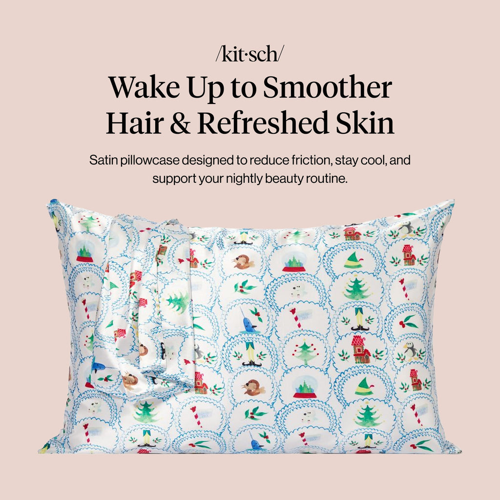 Kitsch x Elf North Pole Satin Pillowcase - Standard Size 19x26