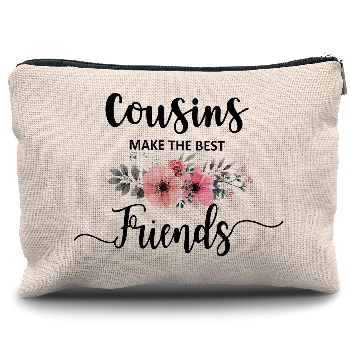 Nogrit Cousin Gifts Makeup Bag - Best Cousin Gifts for Women, Small Cosmetic Makeup Bag for Purse