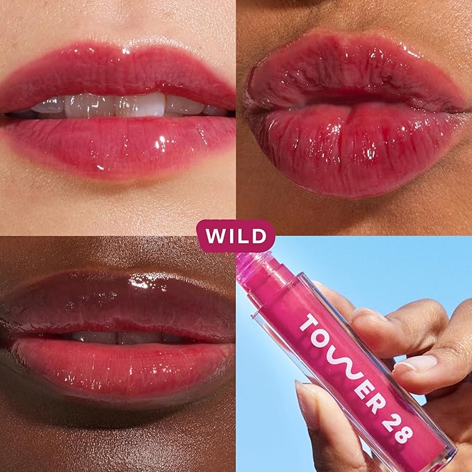 Tower 28 ShineOn Lip Gloss Jelly, Wild (0.13 oz)