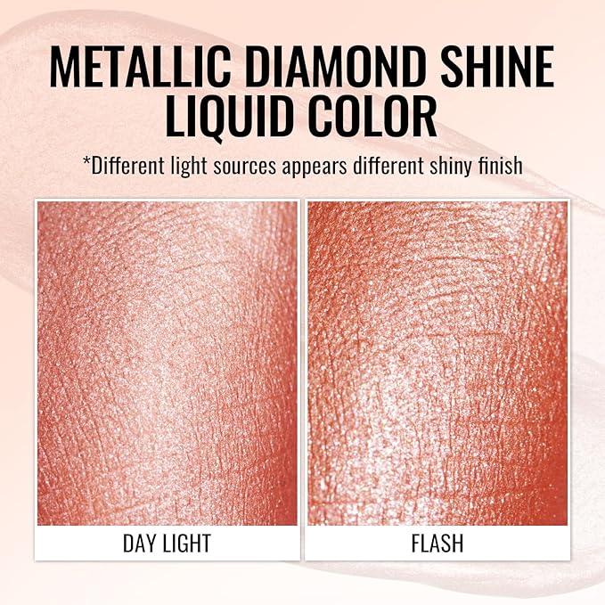 Oulac Orange Lipstick for Women - Metallic Lip Glos, Long Lasting Lipstcik Liquid, Waterproof, High Impact Lip Color, Oil-Based Formula, Vegan & Cruelty-Free, MD03