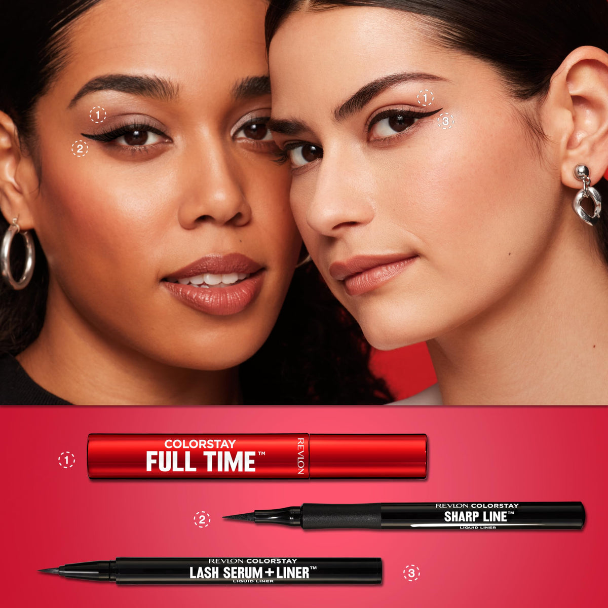 REVLON ColorStay Lash Serum + Liner, Liquid Eyeliner, 001 Blackest Black