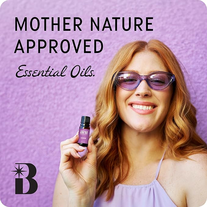 The Best Jasmine Absolute Essential Oil Premium Grade- Diluted in Fractionated Coconut Oil for Aromatherapy, Spa, Massage- 10 ml (.33 fl oz)