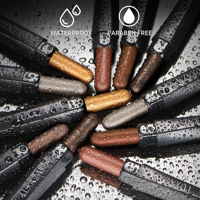 LUXAZA 6PCS Eyeshadow Stick Makeup Sets, Brown and Grey Eyeshadow Pen,Metallic And Matte Shimmer Eye Shadow Pencil Crayon, B08-Brown Sugar