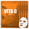 LAPCOS K Beauty Vita C Sheet - Revitalizing Vitamin C Face Mask (Pack of 5)