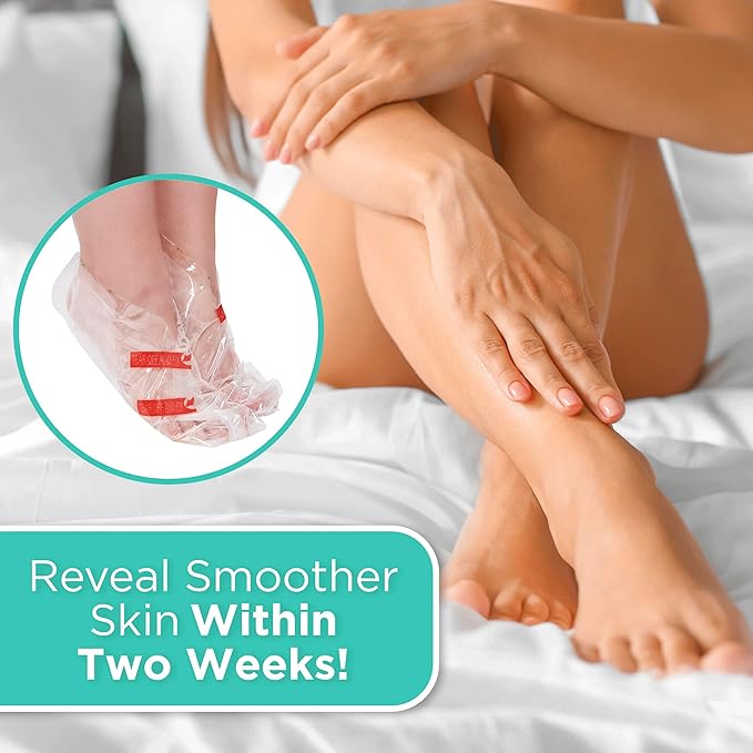 DERMORA Foot Peel Mask, Exfoliating Foot Peeling Mask, 4 Pairs, Original