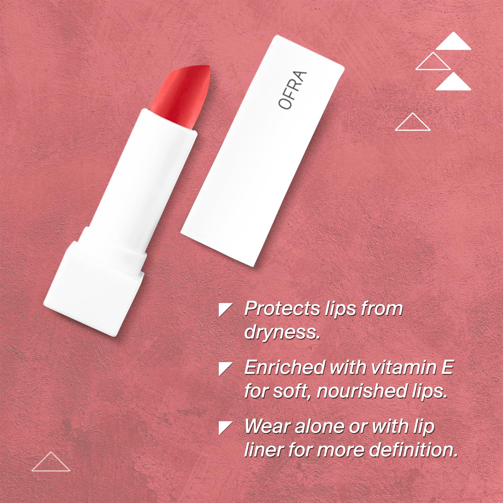 Ofra Red My Lips | Long Lasting & Extremely Pigmented Lipstick | Moisturizing Formula for Smooth, Hydrated Lips | Bold, Vibrant Color with All-Day Wear | 4.5g 0.16oz
