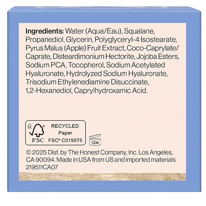 Honest Beauty Hydrogel Cream, Sensitive Skin, Fragrance-Free, 1.7 fl oz