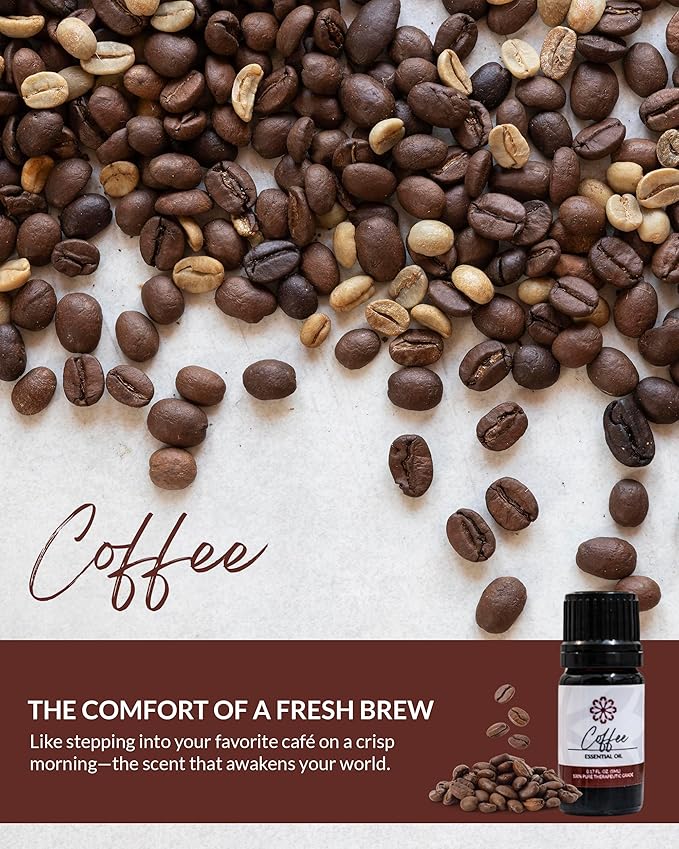 Essence Pearl Travel Case | Coffee Essential Oil | Aromatherapy Nasal Diffuser & Essential Oil Carrying Case | Invigorating Coffee & Coconut Blend | Travel-Friendly Kit | White Pod