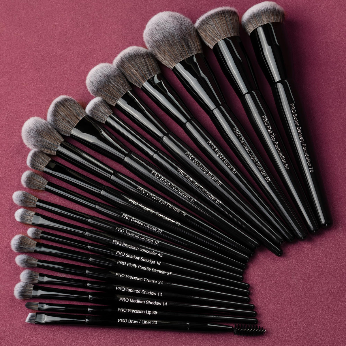 Bueart Design 19Pcs Professional Labeled Makeup Brush Set