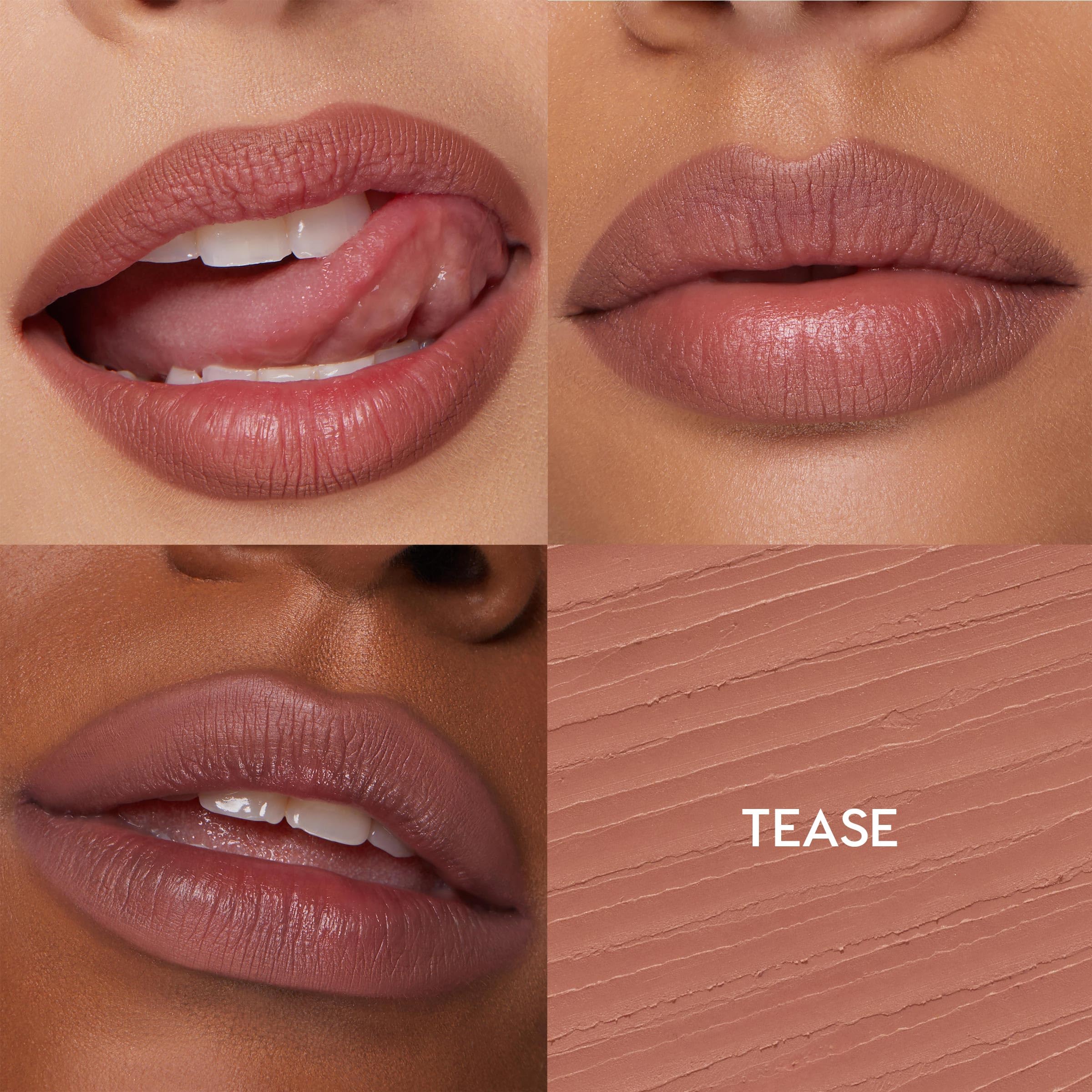 ColourPop So Juicy Plumping Lip Liner with Peptides - Long Lasting Lip Liner for Visibly Plumped & Shaped Lips - Enriched with Smoothing Ceramides & Peppermint - Tease (0.01 oz)