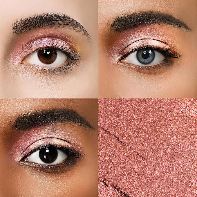 Color Mirror Longwear Cream Eye Shadow Sticks(46 Ruby Metallic), Smudge-Proof, Waterproof Eyeshadow,Silky Formula Glitter With Makeup Brush,Red Eyeshadow Stick